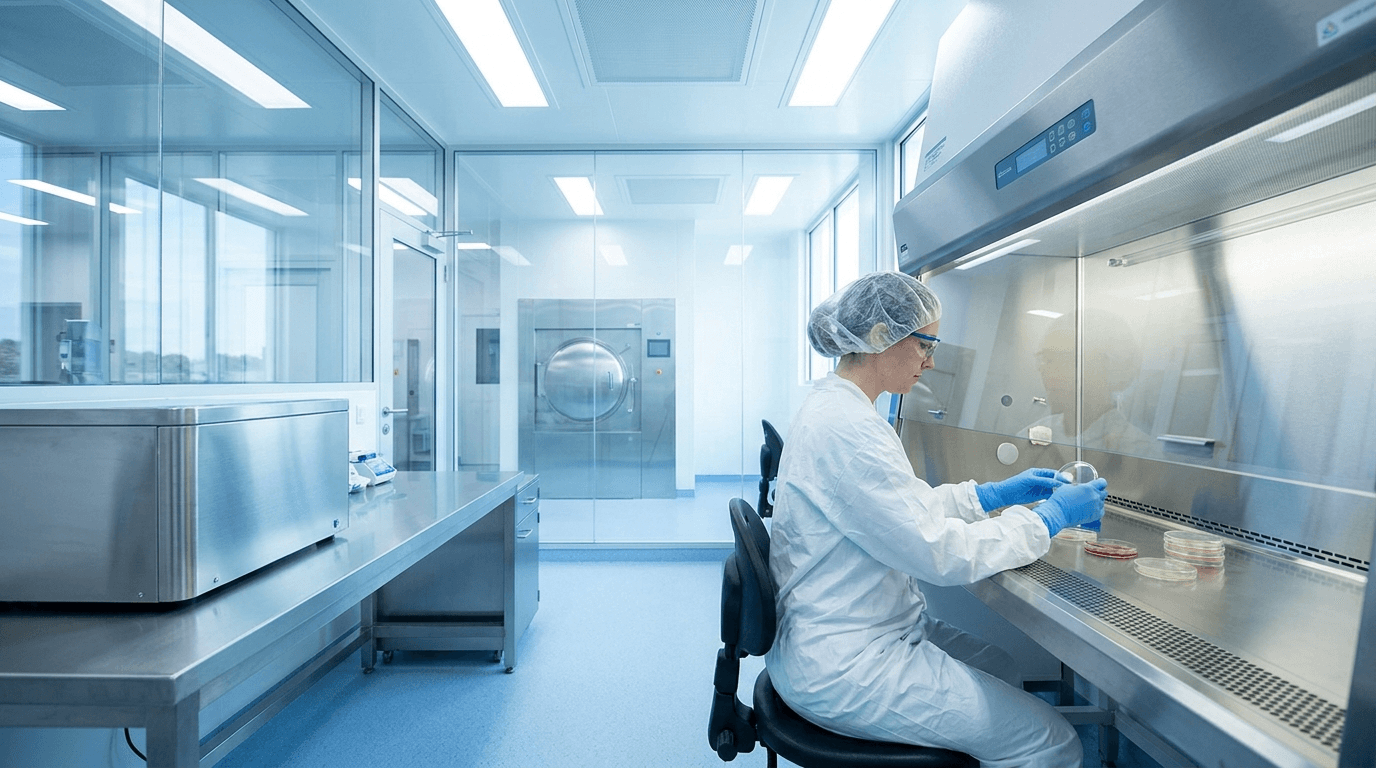 Boulder BioLabs cleanroom on the Boulder Sterilization campus